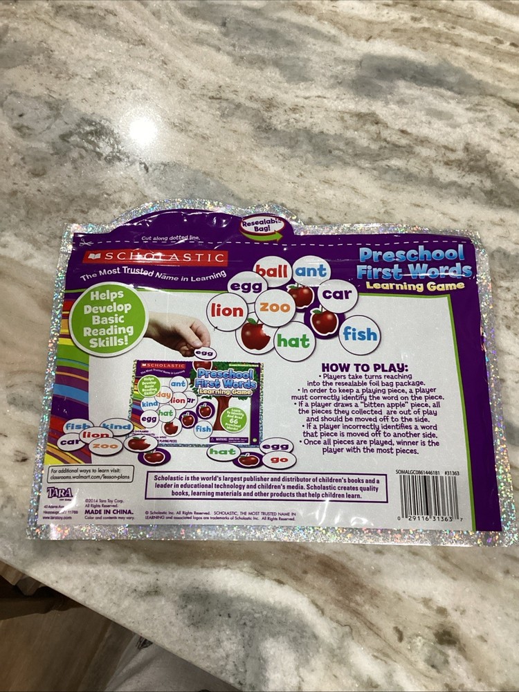 Scholastic Preschool First Words Learning Game New