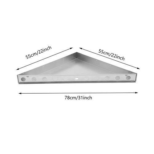 Premium Stainless Steel Corner Shower Shelf - Space-Saving Triangular Design