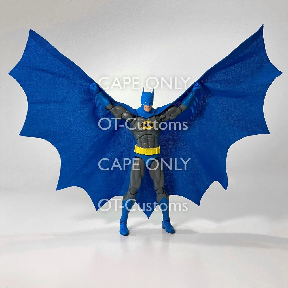 CAPE ONLY Blue Wired Short Cape For MAFEX Knight Crusader Batman