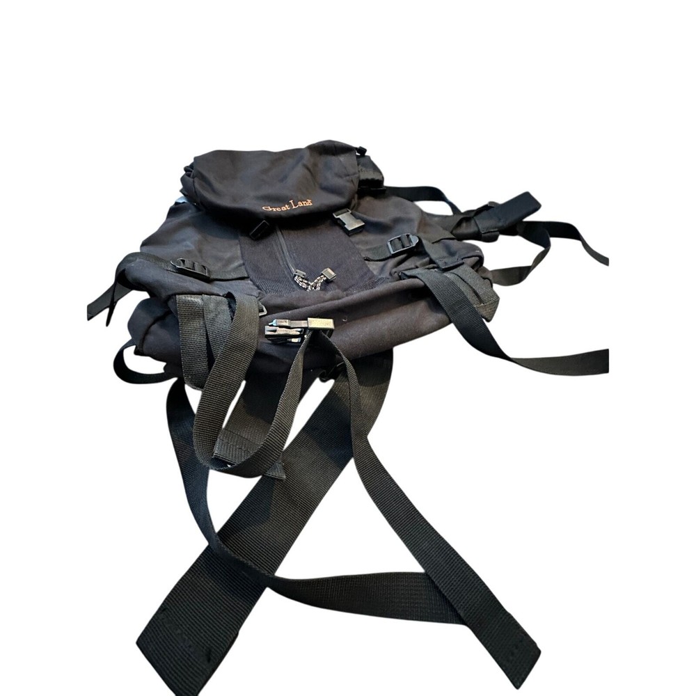 Great Land Black Camping Hiking Backpack vintage