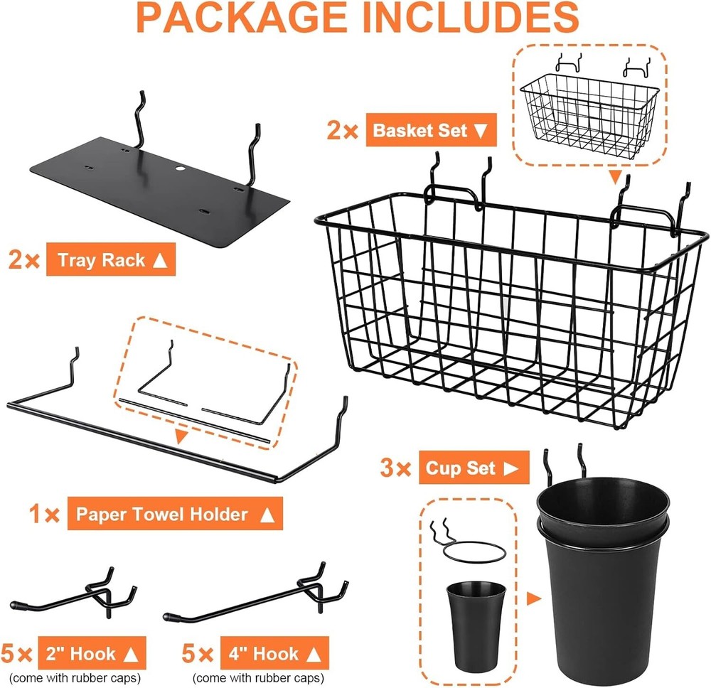 Versatile Pegboard Accessories Set: 18 Techniques for Craft & Tool Organization