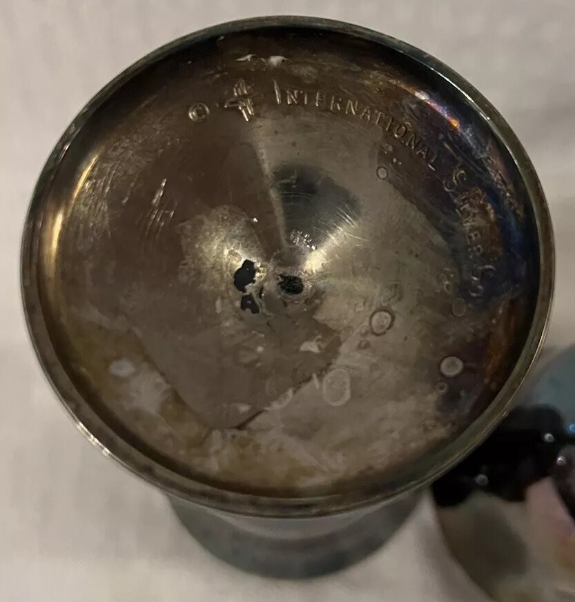International Silver Co. ~2~ Silver Plate Wine Goblets.