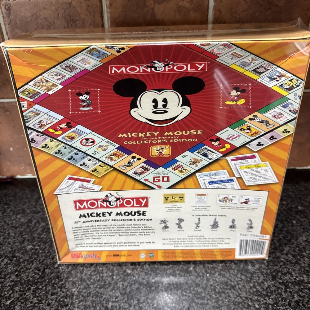 Monopoly: Mickey Mouse 75th Anniversary Collectors Edition 2004 Complete Set