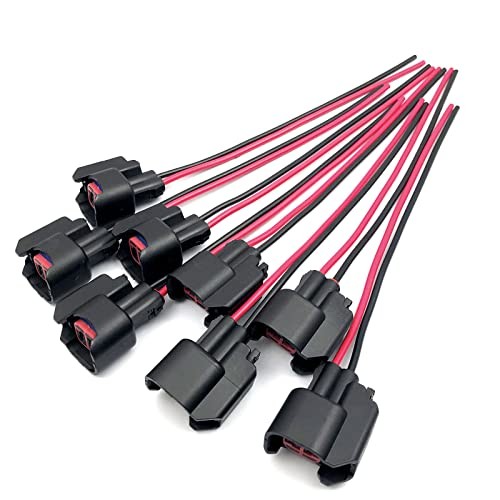 (8pcs) Fuel Injector Connector for EV6 EV14 USCAR Pigtail Harness Socket Plug