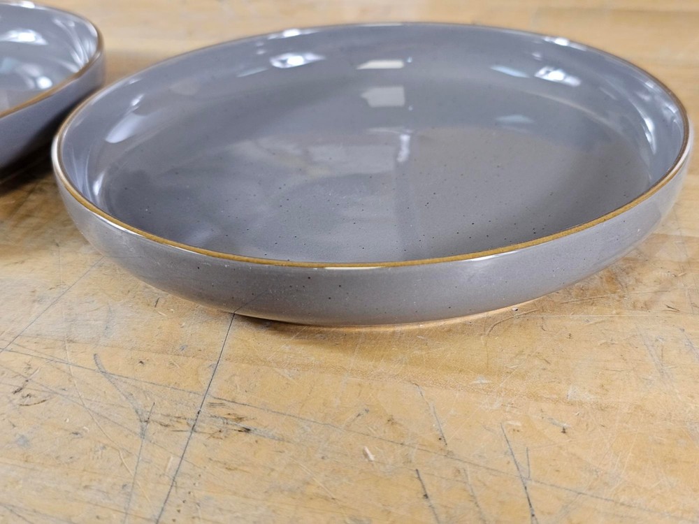 2 PACK - 8" Salad Plates - Over&Back Options Dinnerware Stoneware Speckled Grey