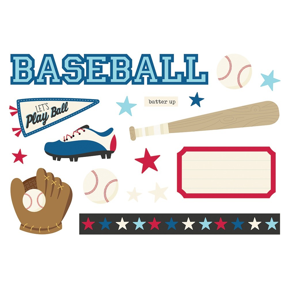 Simple Stories Simple Pages Page Pieces-Baseball