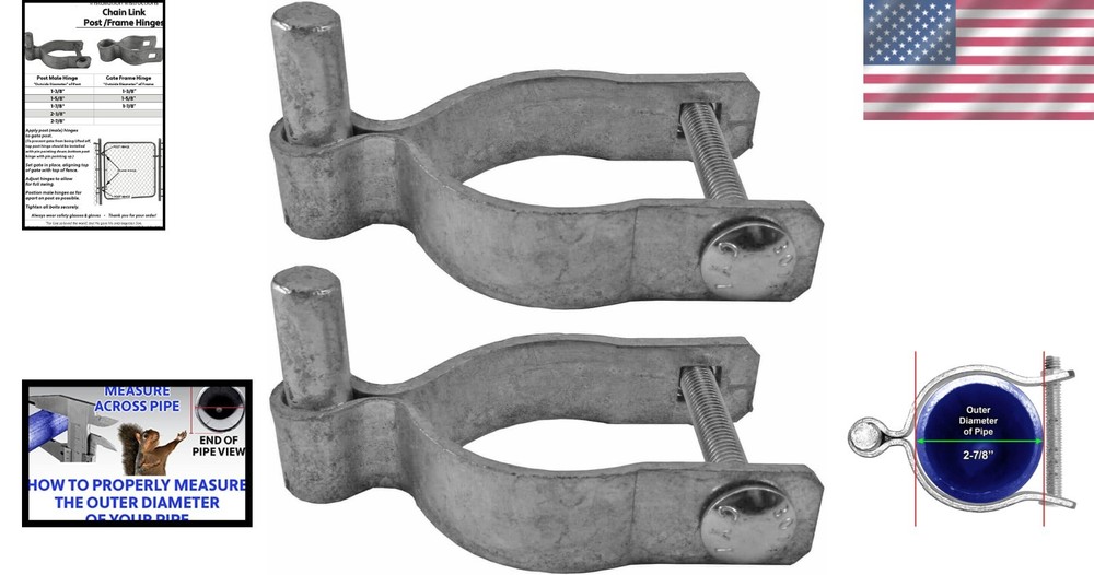 Reliable Galvanized Chain Link Gate Post Hinges - Smooth Operation Design