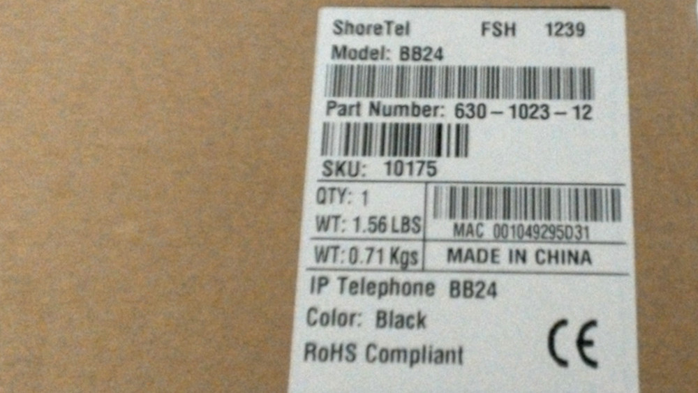 New ShoreTel BB24-B IP Button Box (10175) - Black
