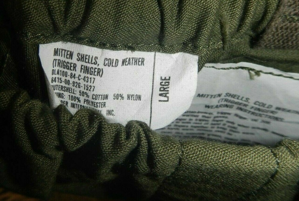 US MILITARY ARMY TRIGGER FINGER MITTEN SET SHELL+ INSERTS LINERS N/L EXC