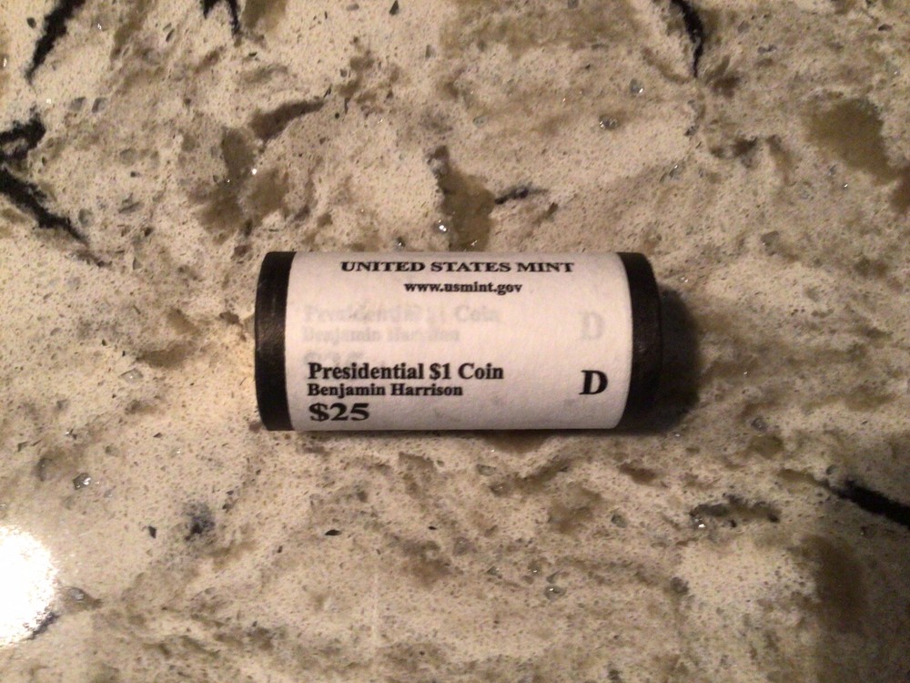 2012-D Benjamin Harrison Presidential Mint Wrapped Roll $25