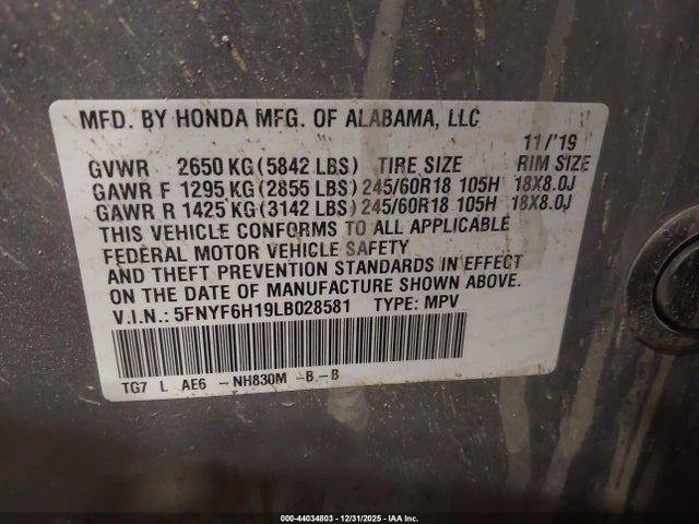 PILOT 2020 Transmission Shift 2118459