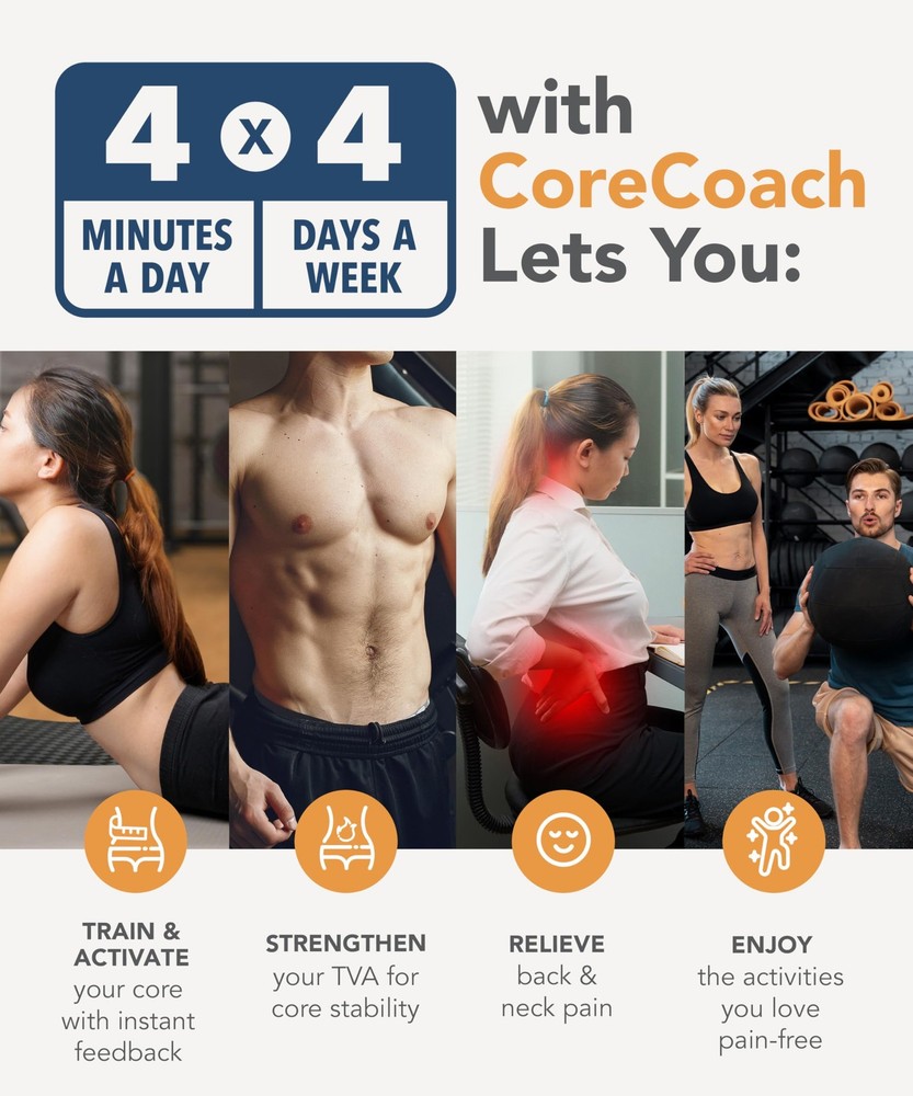 CoreCoach Pressure Biofeedback Device for Home Use - For Core Strength...