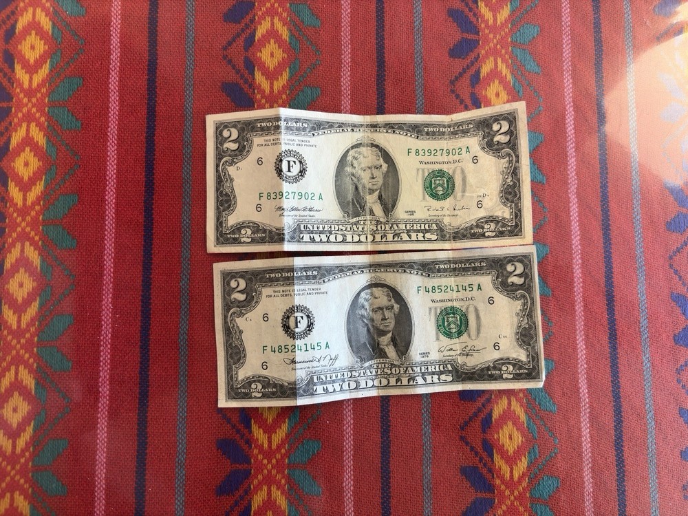 Thomas Jefferson $2 dollar bills