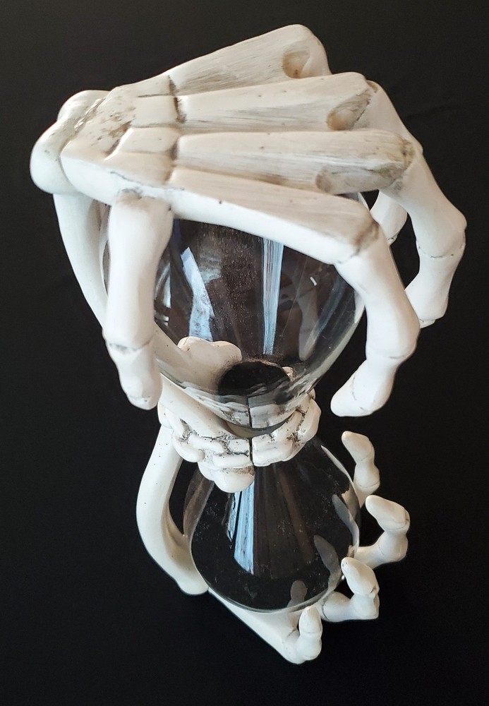 Skeleton Hands Hour Glass Halloween Bones