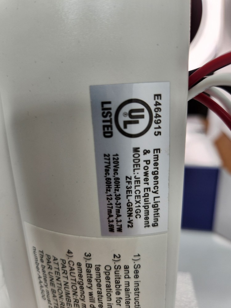 4 Pack Green Exit Signs Leonlite Hardwired LED Lit w/ Battery Backup 2 sided New