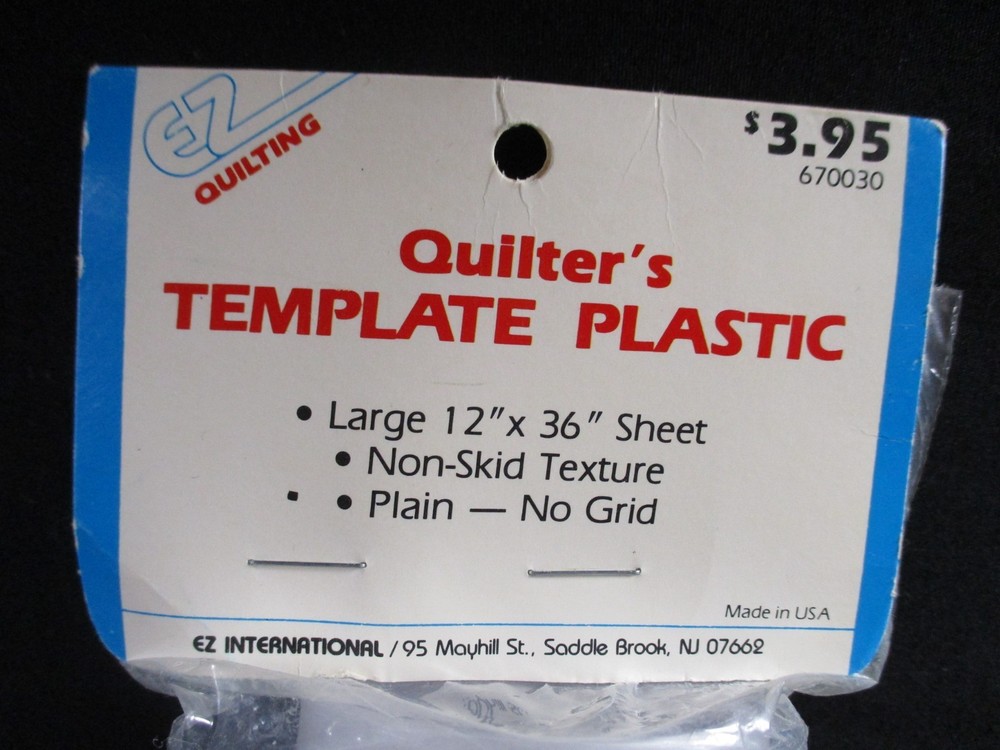 EZ Quilter's Template Plastic - 12" x 36" Roll