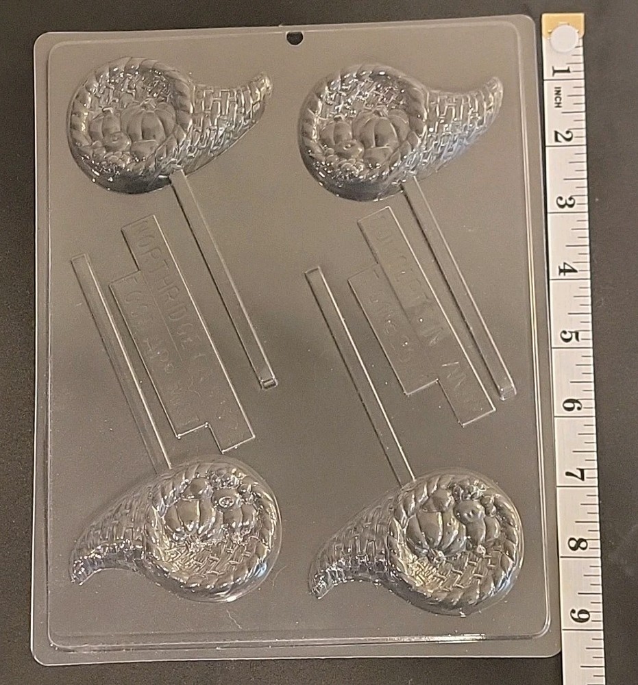 Thanksgiving Cornicopia Fall Harvest Basket Lollipop Chocolate Candy Mold