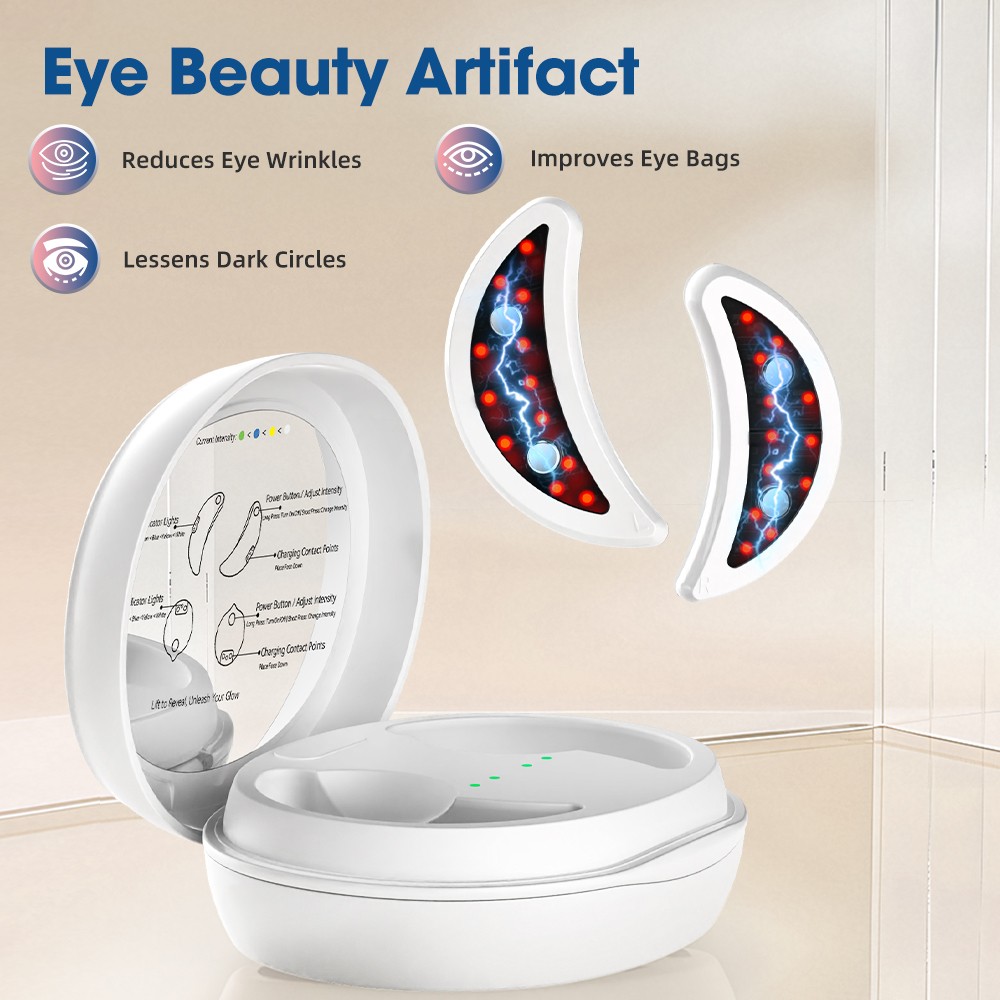 Red Light Under Eye Therapy Massager Microcurrent Eye Care Dark Circles Removal