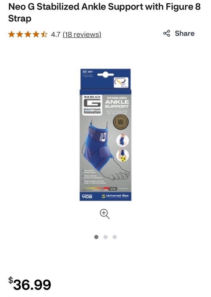 Neo G Ankle Support Universal Size Adjustable Compression Strap