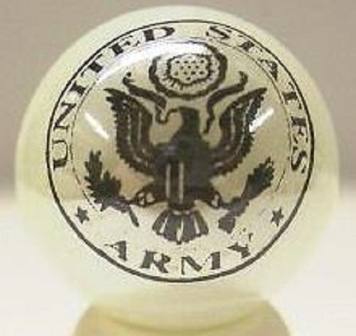 US Army Glass 1" Logo Marble