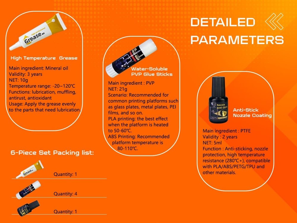 6-Piece Set of 3D Printer Accessories, Tools Kit Includes Nozzle...