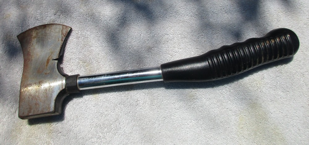 Vintage Coleman Camping Hatchet Chrome Handle with Black Grip Reference H4
