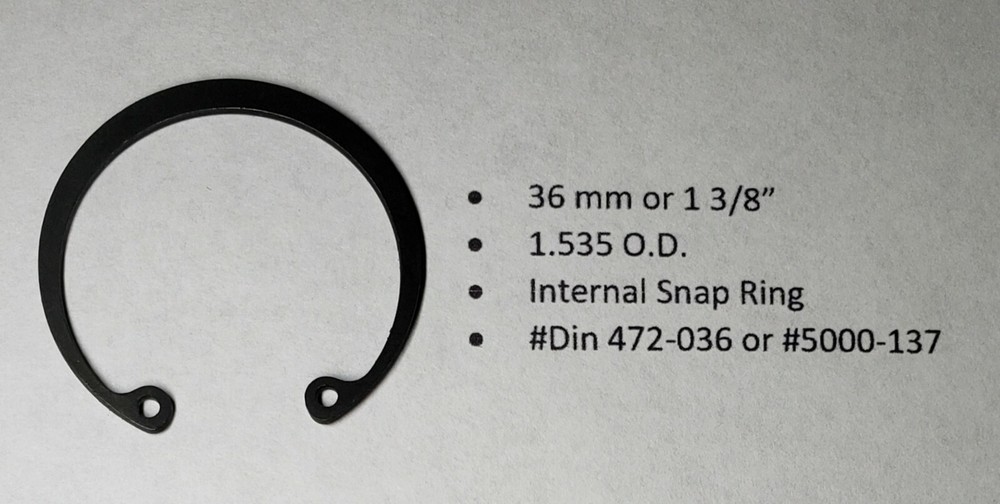 36mm or 1-3/8" snap ring 5-Pack