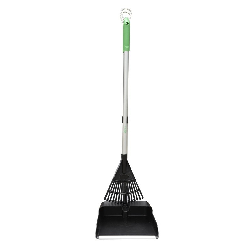 Fiberglass Handle 2 Piece Rake & Foldable Pan Multi-Purpose Gardening Tool Set