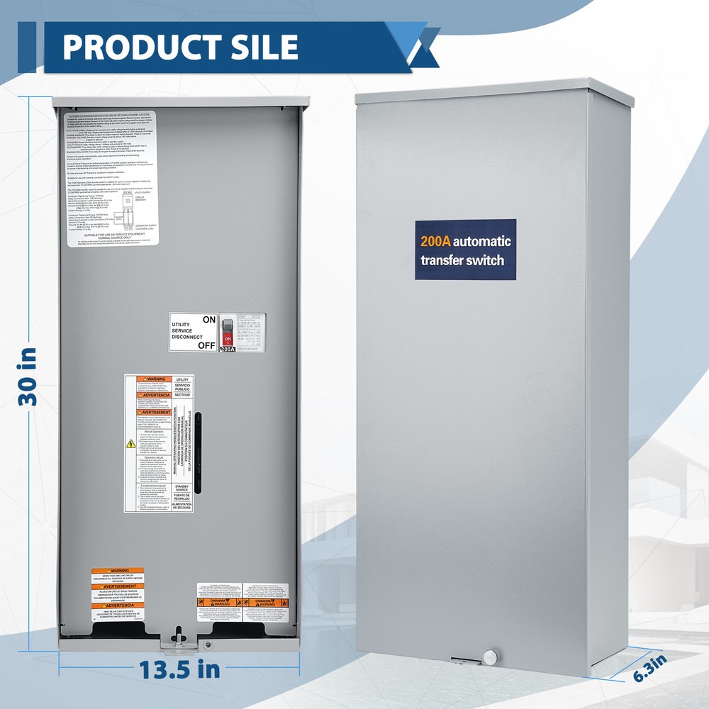 200 Amp Automatic Backup Transfer Switch Outdoor New