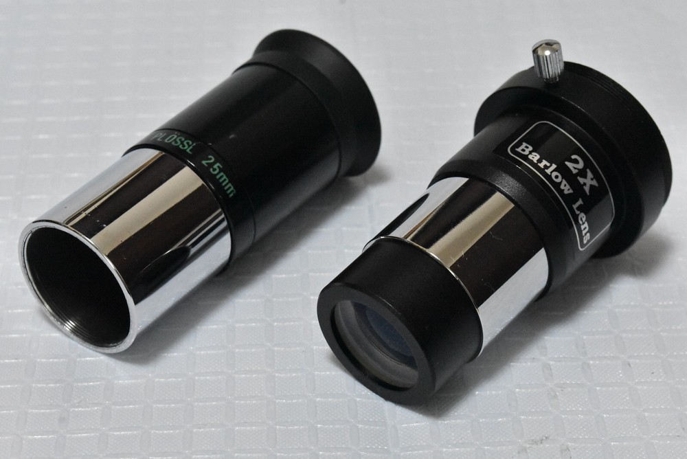 Plössl 25mm +Barlow Lens 2x Sleeve 31.7mm