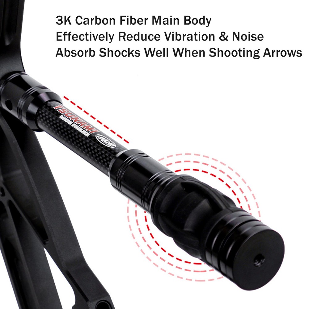 Archery Compound Bow Stabilizer Bar 6" 8" 10" 12" Adjustable Stabilizer for V...