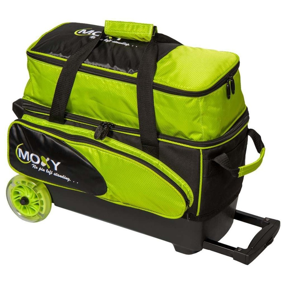 Moxy Blade Premium Double Roller Bowling Bag- Lime/Black