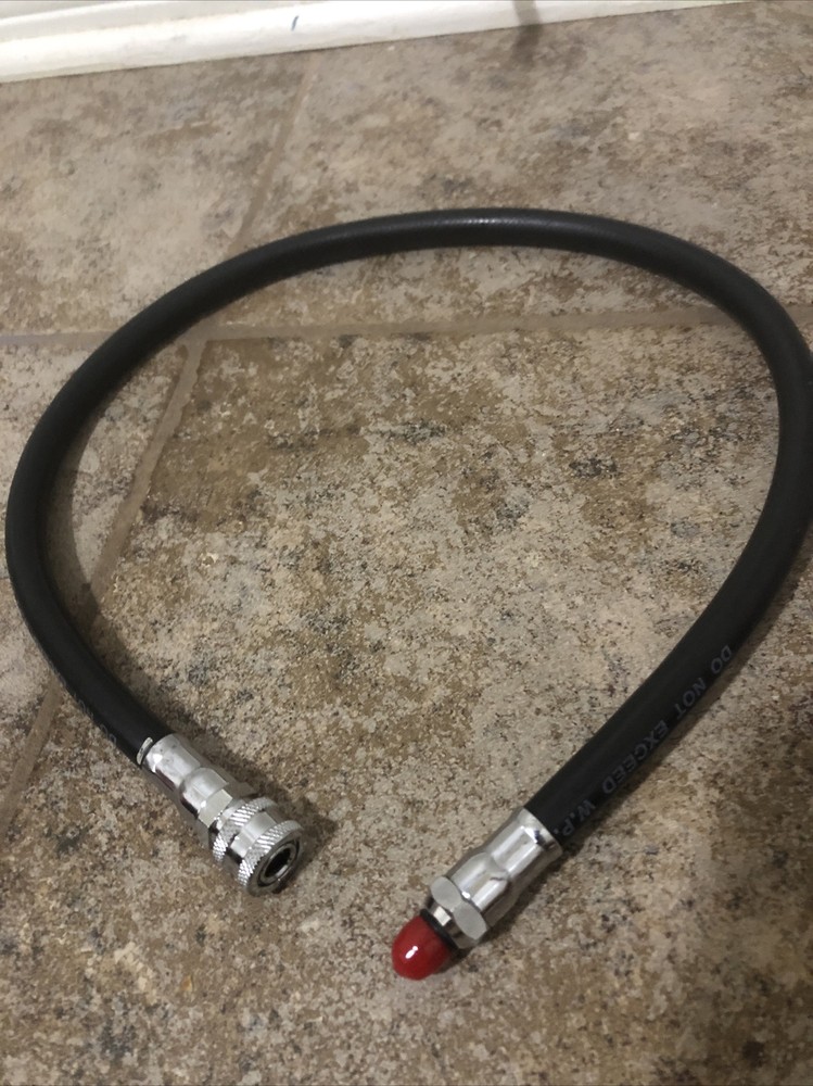 BCD Inflator Hose 29 inches Black Super Rubber  Quick Release Fitting