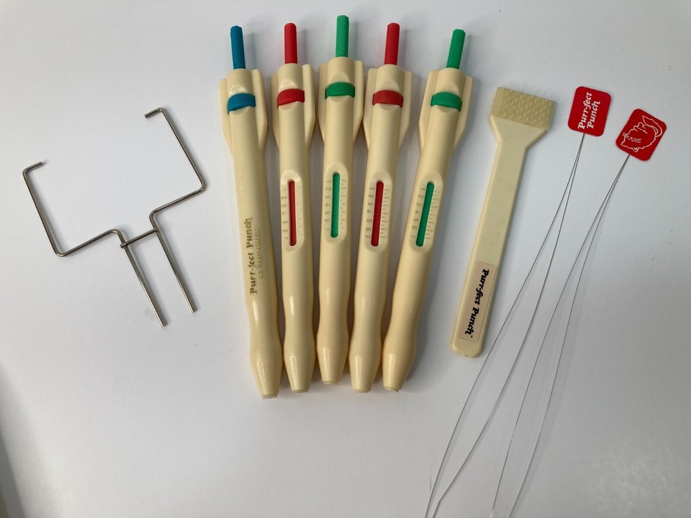 Vintage Punch Embroidery Needles Patterns Thread & Instruction Guide