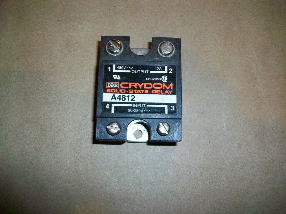 Crydom Solid State Relay A4812  90-280V INPUT  480VAC @ 12 AMP OUTPUT   USED