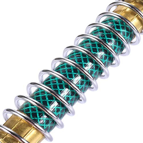 Garden Hose Coiled Spring Protector with Solid Brass Faucet Hoses Coupling
