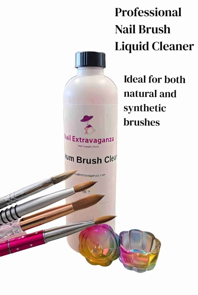 Extravaganza Nails Liquid Brush Cleaner Solution 8oz