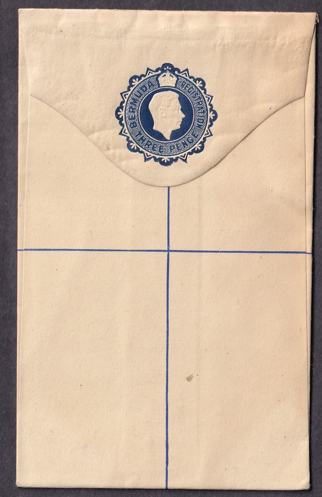 Bermuda unmailed Three pence registered cover