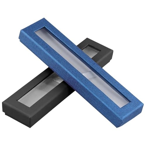 40 PCS Empty Pen Present Box, Colored Pen Presentation Display Box with Clear