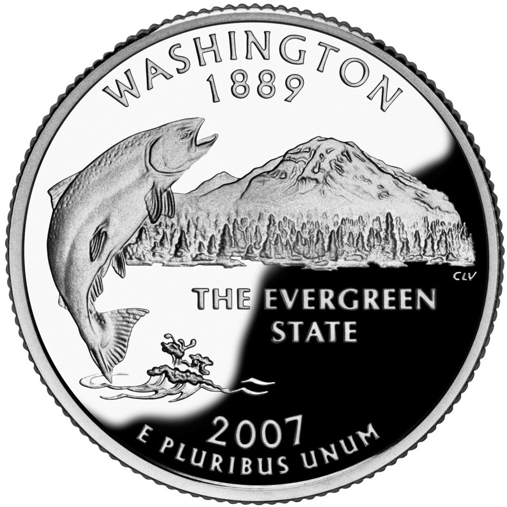 2007 D Washington State Quarter.  Uncirculated From US Mint roll.