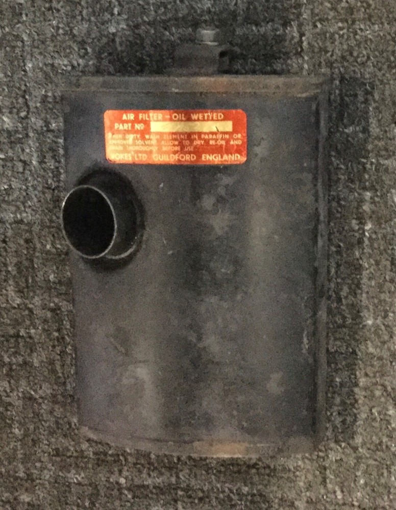 Vokes air filter. It has had a repair that needs redoing.