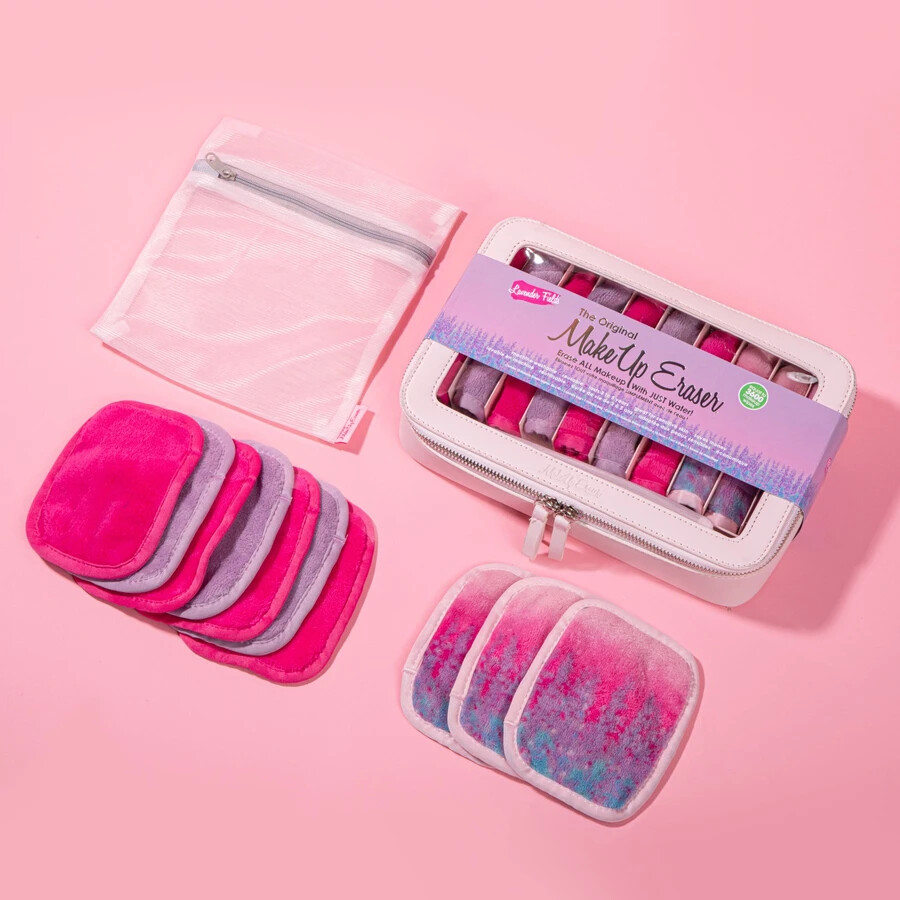 The Original MakeUp Eraser Lavender Fields 10 piece set Laundry & Makeup Bag
