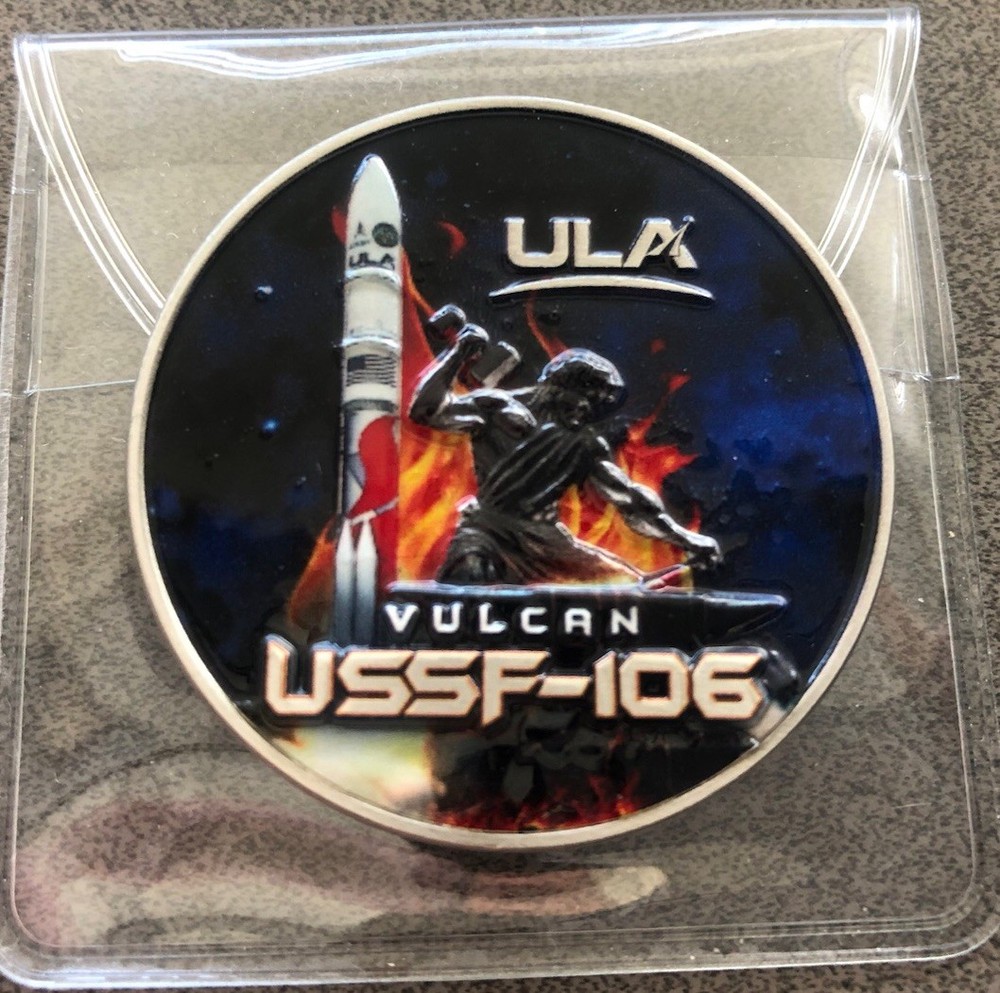 USSF-106 Challenge Coin Vulcan Rocket ULA