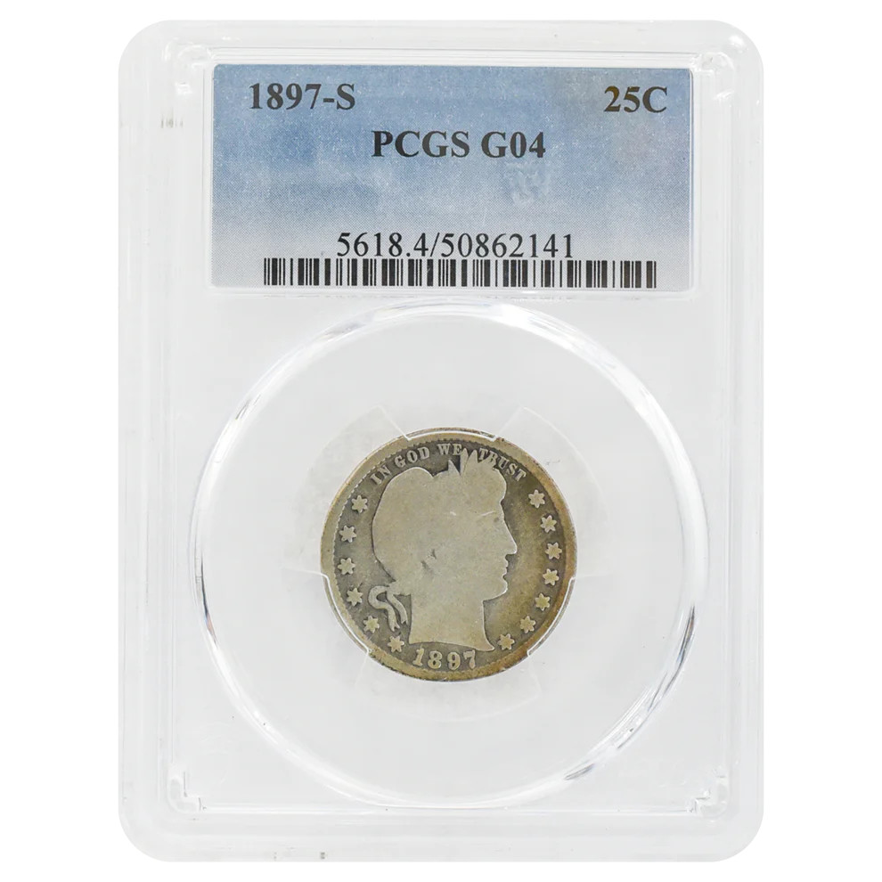 1897-S Barber Quarter G4 PCGS