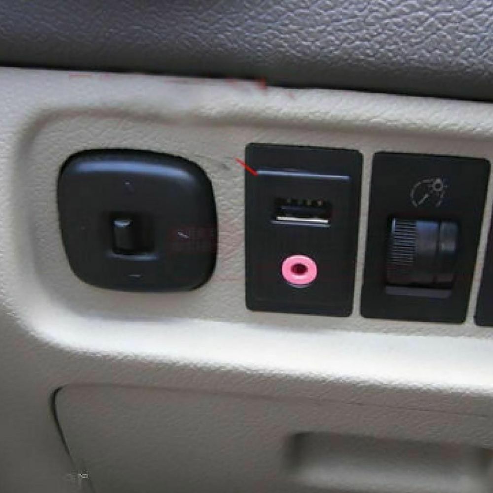 3.5mm Car Boat Audio USB AUX Adapter Dash Flush Mount Panel With 1.5M Cable