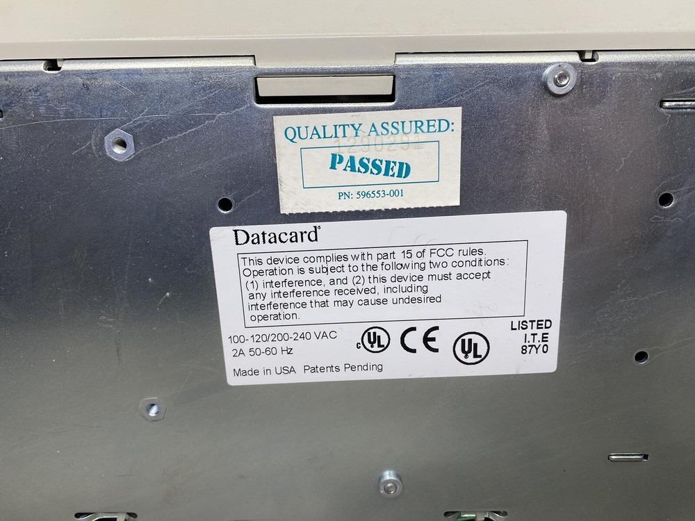 Datacard ImageCard Select 2 *Powers On, Read Description* Parts or Repair Only
