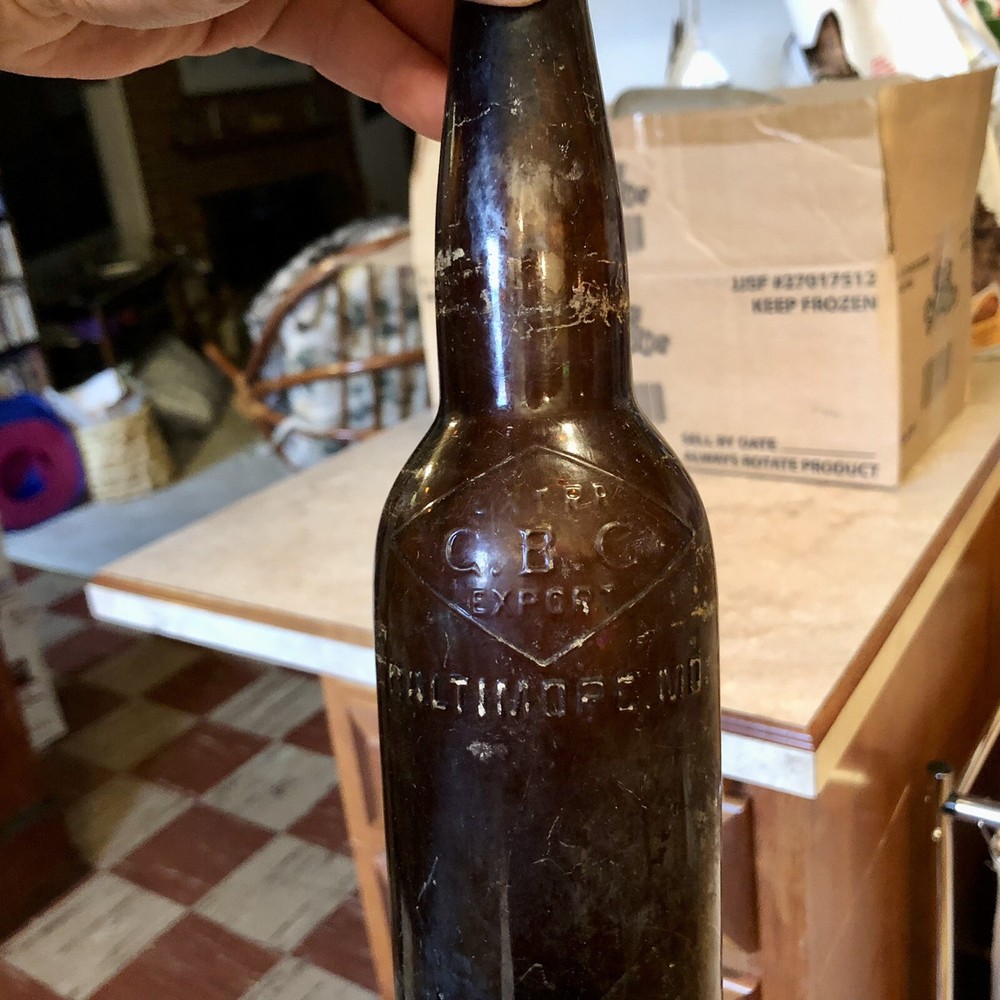 Pre-Pro Beer Bottle C B C (Chesapeake Brewing Co) Export Baltimore MD Amber