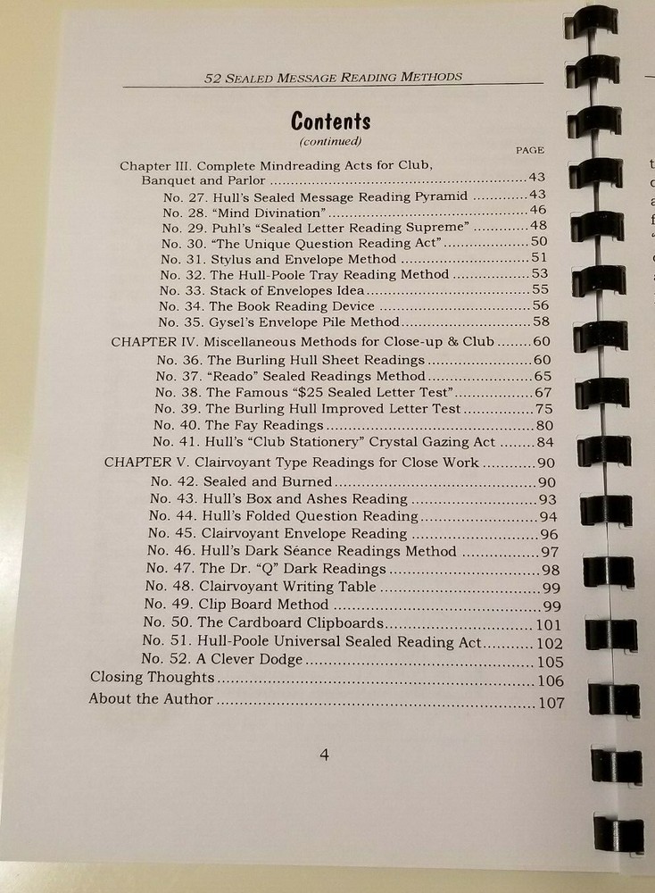 52 Sealed Message Reading Methods by Burling Hull