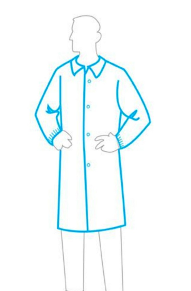 Lab Coats White Disposable SMS Polypropylene Unisex Snap Closure Wholesale Lots
