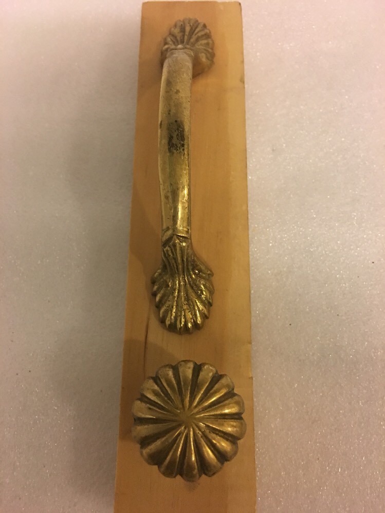 Flower Rose Petal Solid Brass 1 1/8" Cabinet Door Or Drawer Pull